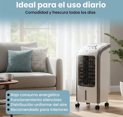 Climatizador Evaporativo Portátil 80W con Depósito de 4L