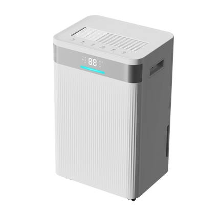 Deshumidificador portátil 20 L/día con filtro de carbón activo y modo silencioso