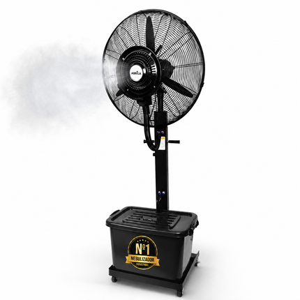 Ventilador de Pie Industrial 170 cm con Nebulizador y Depósito de Agua 42 L