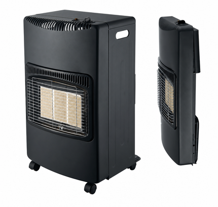 Estufa de Gas Butano/Propano Plegable 4200W - Negra con Ruedas