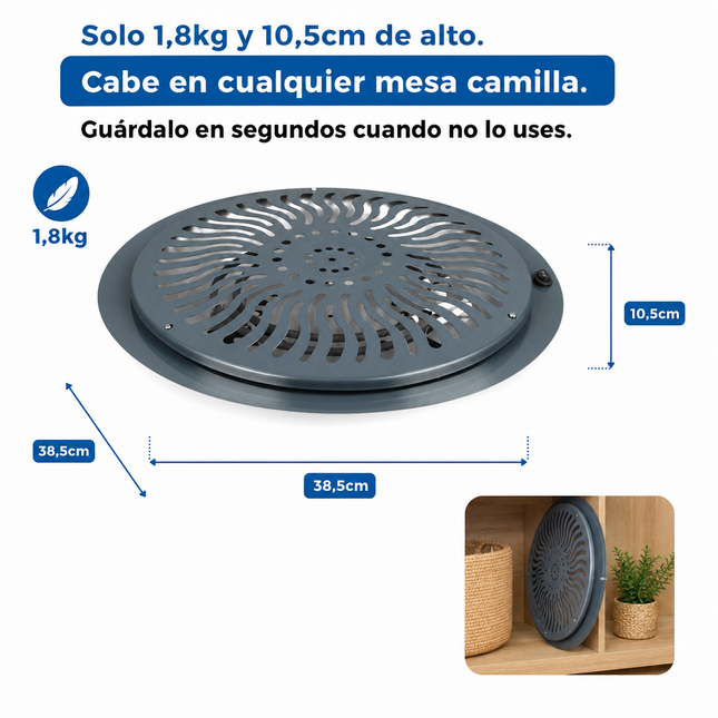 Brasero Eléctrico 900W para Mesa Camilla | 2 Potencias