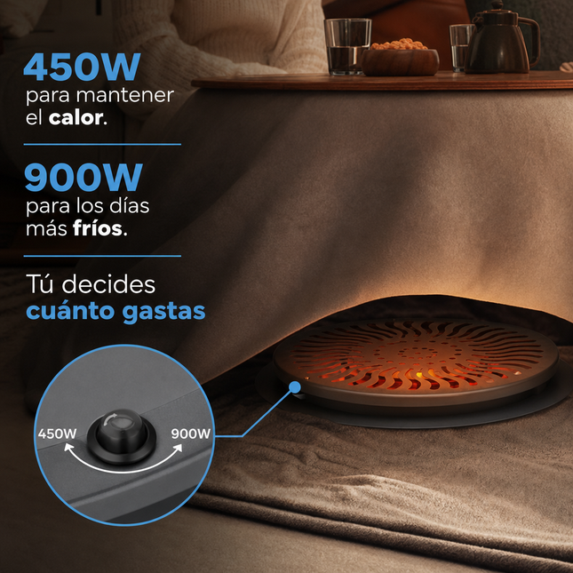 Brasero Eléctrico 900W para Mesa Camilla | 2 Potencias