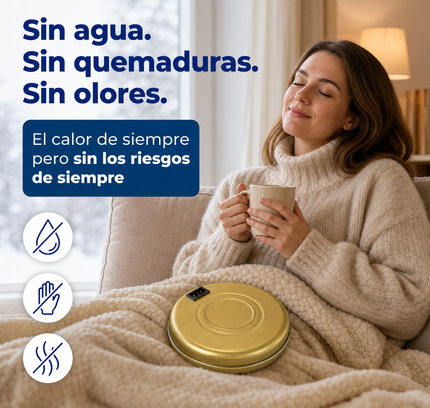 Acumulador de Calor Portátil 550W - Dorado con Funda