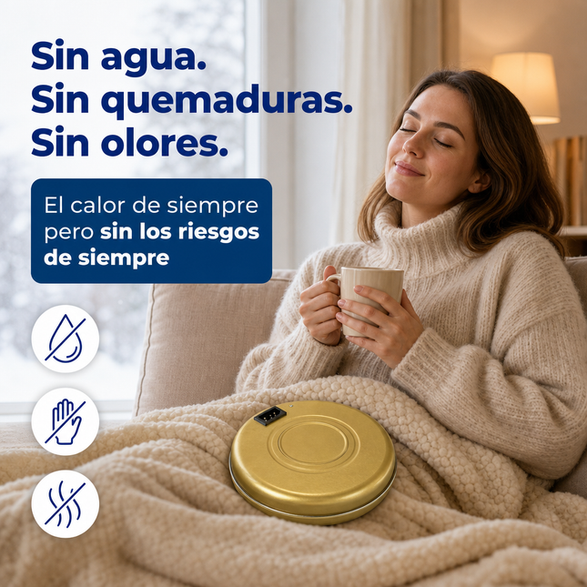Acumulador de Calor Portátil 550W - Dorado con Funda