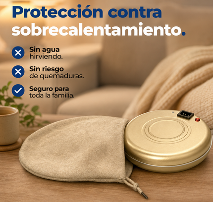 Acumulador de Calor Portátil 550W - Dorado con Funda