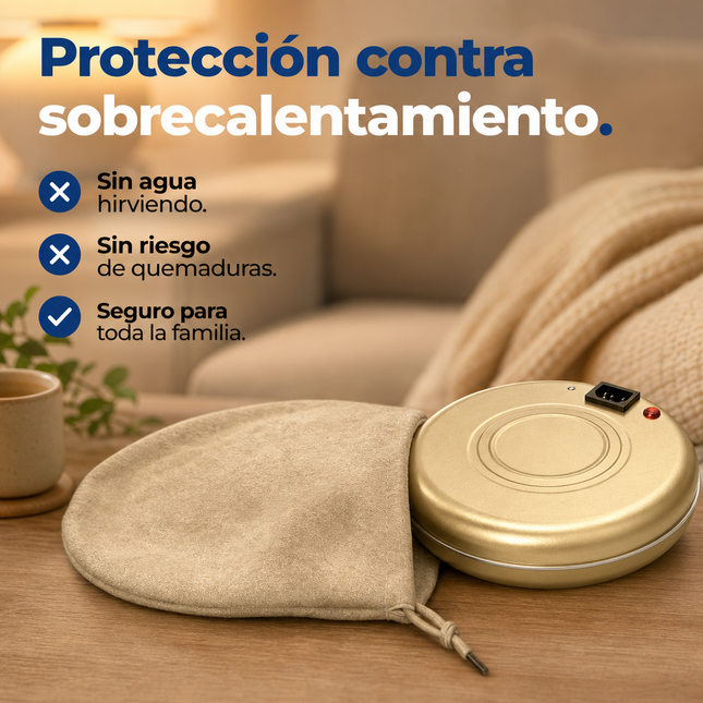 Acumulador de Calor Portátil 550W - Dorado con Funda
