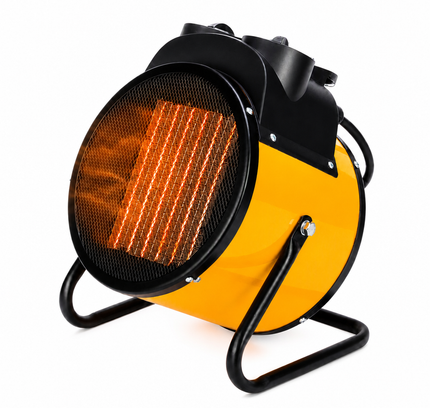 Termoventilador Cerámico Industrial con Termostato - Amarillo
