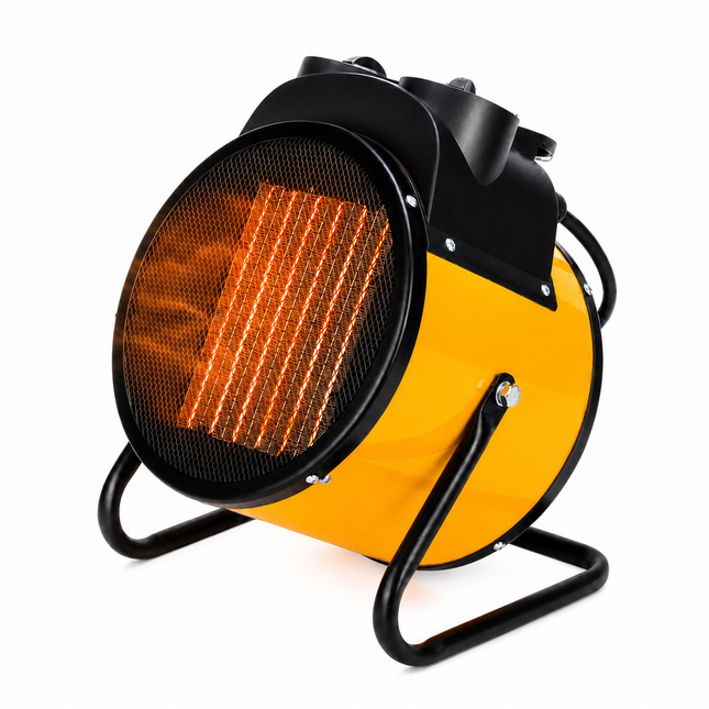 Termoventilador Cerámico Industrial con Termostato - Amarillo