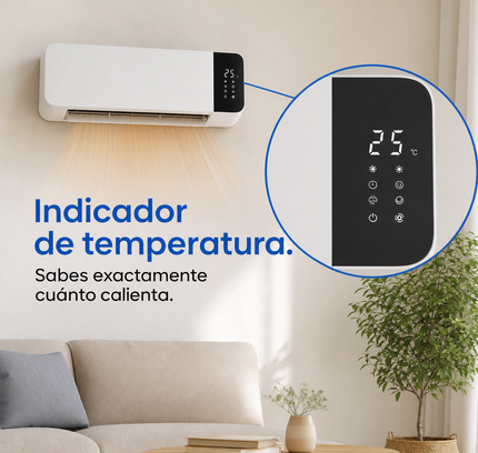Split Cerámico de Pared 2000W con Mando a Distancia - Blanco