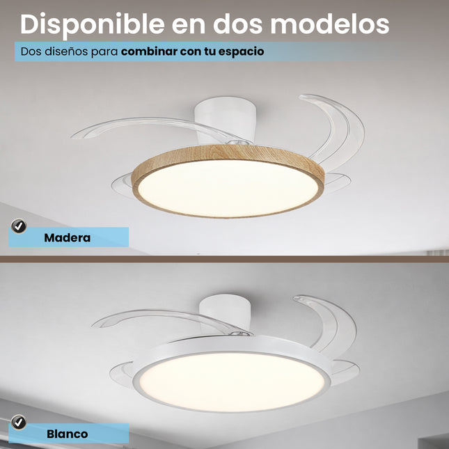 Ventilador de Techo con Luz Led Moderno - Nuevo Modelo