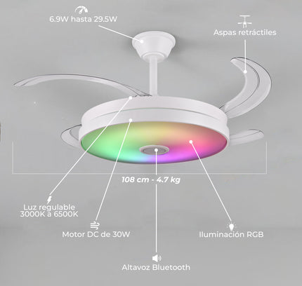 Ventilador de techo con Múscia