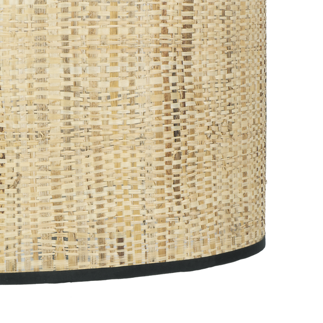 Pie Salon 1xe27 Negro/cañizo 163x40x40 Cm