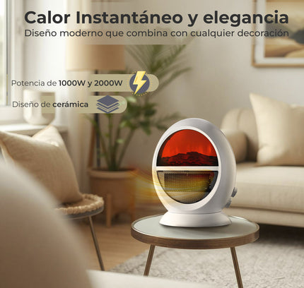 Calefactor para Hogar Efecto Fuego