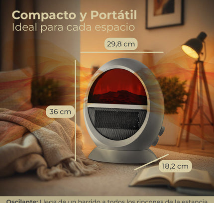 Calefactor para Hogar Efecto Fuego