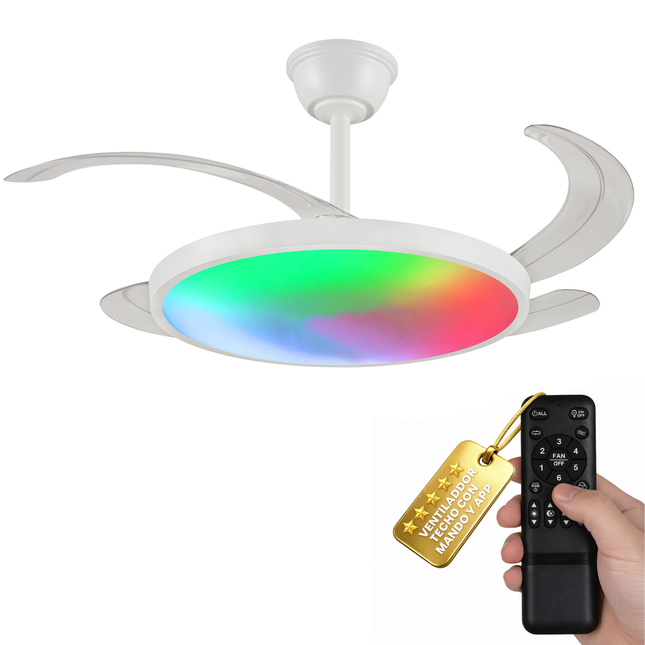 Ventilador de Techo con luz LED RGB