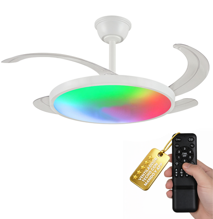 Ventilador de Techo con luz LED RGB