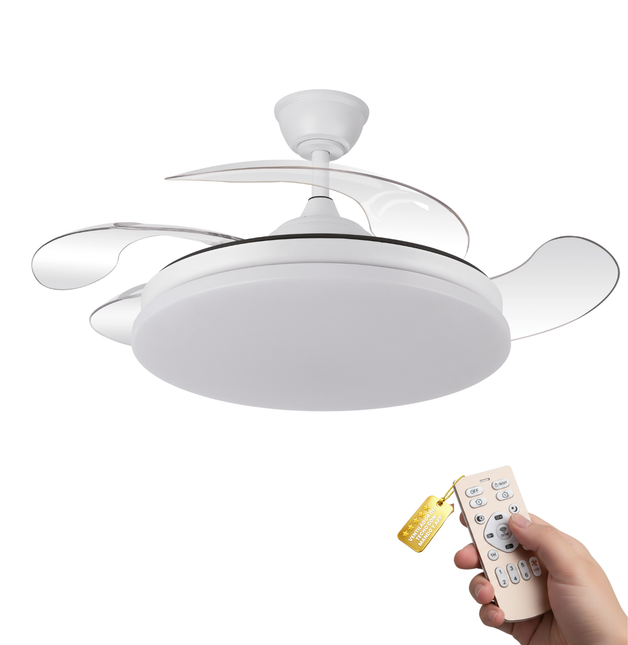 Ventilador de Aspas Retráctiles 107 cm con 32W y 4 Aspas