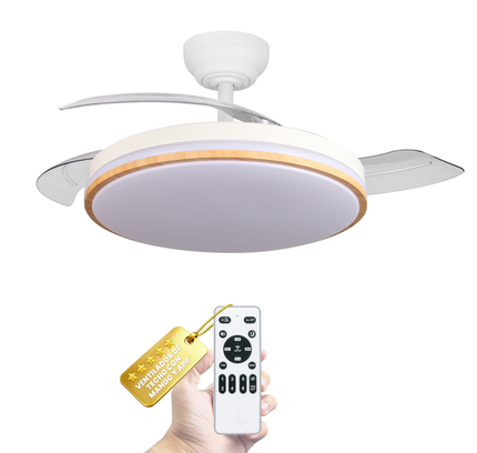 Ventilador de techo con luz LED silencioso y de bajo consumo | 107 cm