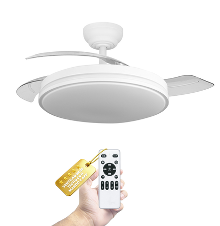 Ventilador de techo con luz LED silencioso y de bajo consumo | 107 cm