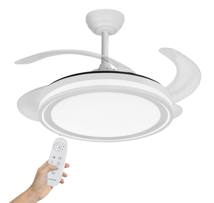 Ventilador de LED con Aspas Retráctiles de 107cm con 30W 4 Aspas