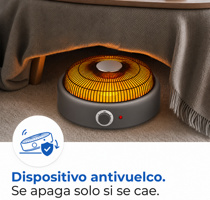 Brasero eléctrico cerámico Naltio de 900 W con sistema antivuelco