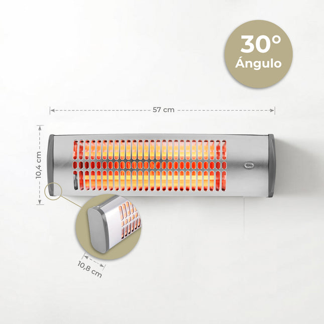 Calefactor de pared Tioman con rejilla de protección