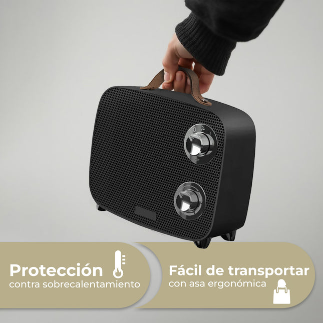 Calefactor portátil Corcega de bajo consumo