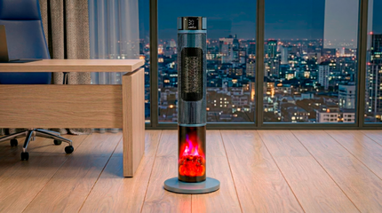 Calefactor torre cerámico con mando y efecto llama, modelo Everton – FAN PROJECT