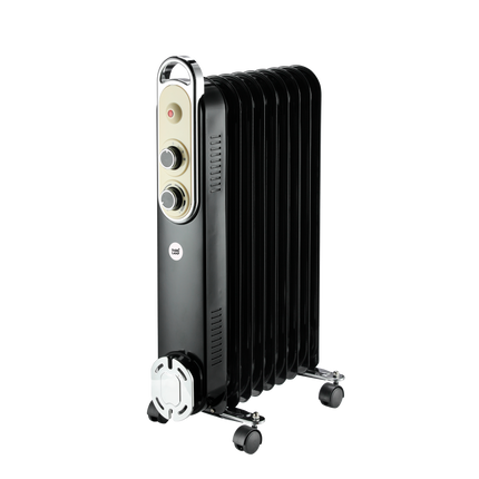 Radiador de aceite de diseño negro y beis, modelo Amarantus – FAN PROJECT