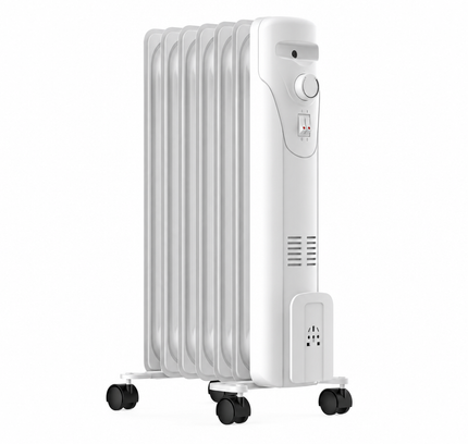 Radiador de aceite Duncan de 1500 W con termostato y ruedas