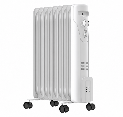 Radiador de aceite Duncan de 2000 W con termostato y ruedas