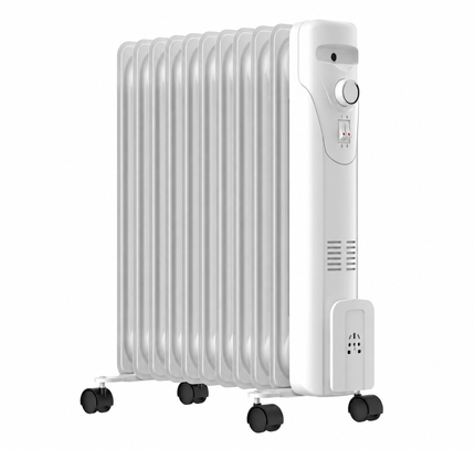 Radiador de aceite Duncan de 2500 W con termostato y ruedas