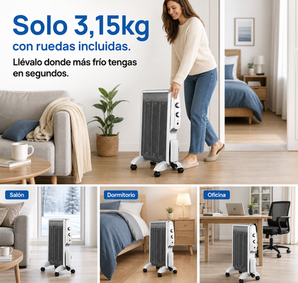 Radiador de mica Abrigo silencioso y de bajo consumo