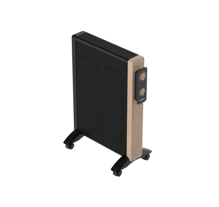 Radiador de mica Badin de 1500 W en negro y madera