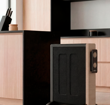 Radiador de mica Badin de 2000 W en negro y madera