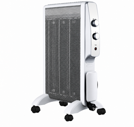 Radiador de mica eléctrico Abrigo de 1500 W con termostato y ruedas – FAN PROJECT