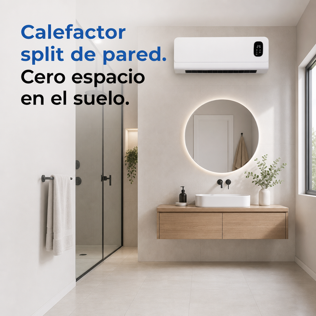 Split cerámico de pared Taxus de 2000 W con mando a distancia