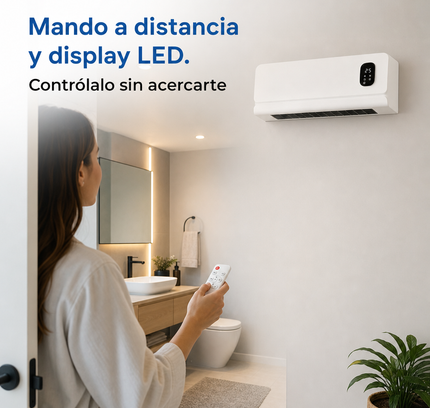 Split cerámico de pared Taxus de 2000 W con temporizador programable hasta 8 horas
