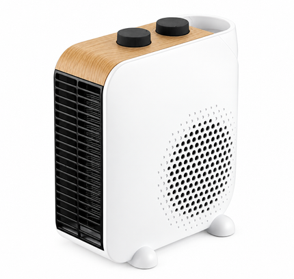 Termoventilador eléctrico 2000 W con termostato, modelo Trail en color blanco – FAN PROJECT