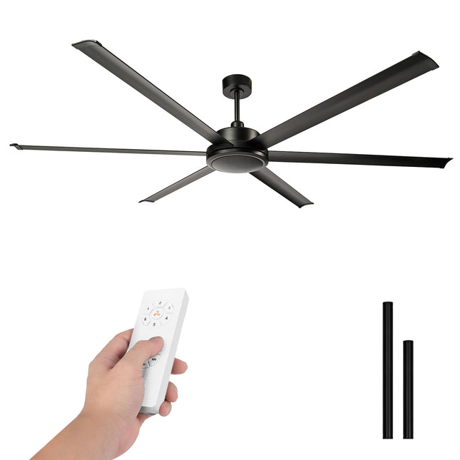 Ventilador industrial de techo silencioso de 305 cm en color negro – FAN PROJECT