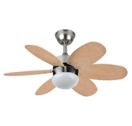 Ventilador de techo infantil Alves con aspas reversibles en tonos pastel e intensos